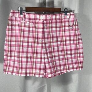Jones New York Pink Plaid Shorts